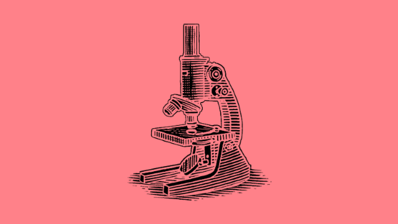 Microscope pink background