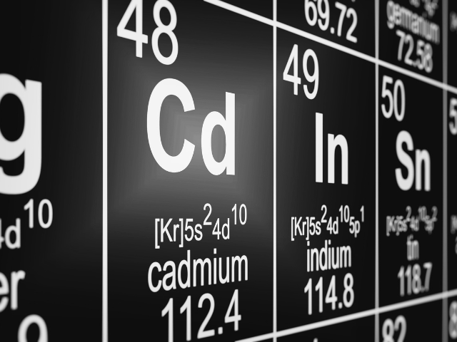 Cadmium and other chemicals in periodic table